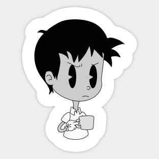 Evangelion 1930 - Shinji With Cup Sticker